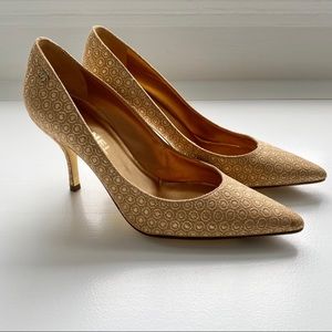 Gold Brocade Chanel Pumps